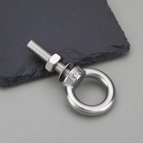 Four Pack Stainless Steel Lifting Eye Bolts And Washers M8 X 35Mm For Ifor Williams Horsebox Trailers Heavy Duty Lifting Points