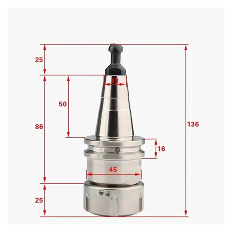 ER32 Balance Collet Lathe Chuck For CNC Milling 45L Heavy Duty Pro Grade 30000 RPM Stainless Steel Tool Holder dimensions