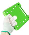 Universal Heavy Duty GPS Receiver Mounting Bracket Adapter PF81190 in green steel for John Deere and global tractors.