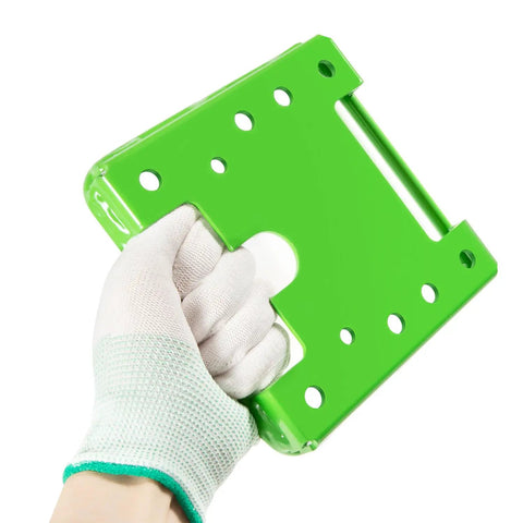 Universal Heavy Duty GPS Receiver Mounting Bracket Adapter PF81190 in green steel for John Deere and global tractors.