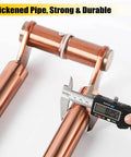 Stainless Steel Barn Door Handle Set With Heavy Duty Push Pull Hardware Round Glass Gate Handle In Pink, close-up of measurement