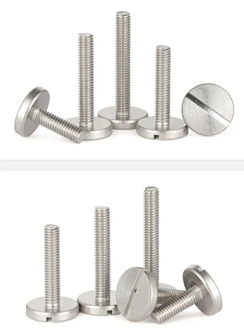 Heavy Duty 5 Pack M4 X 14mm Slotted Cheese Head Screws forged from top tier 304 stainless steel fasteners for DIY builds.