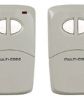 Two Pack Of Multi-Code Visor Transmitters, 2 Channel Car Remote Transmitters For Garage Door Openers, Easy Clip-On Design