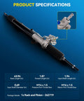 Rack And Pinion Steering Assembly For Honda Pilot 2003 2004 2005 2006 2007 2008 With Hydraulic Power Direct Replacement 262719 specs