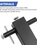 Top Shelf Knife Making Center Scribe With Adjustable Carbide Tip For Dead Nuts Accurate Center Line Layout On Blades And Custom Forge Builds Go To Blacksmith And Knifemaker Tool One Pack showing top quality low carbon steel material with measuring tip.