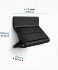 Front view of Solar Motion Sensor Security Light Outdoor With Lens LED Waterproof Wireless Wall Light with dimensions displayed