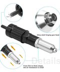 Pop Rivet Gun Adapter Kit For Cordless Drill Pro Grade Rivet Drill Attachment With Alloy Steel Forged Heads