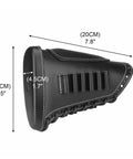 Leather Recoil Pad With Shell Holder For Rifle Buttstock Cheek Riser, Lace On, Black, Holds Up To Six Shells, Adjustable Strap