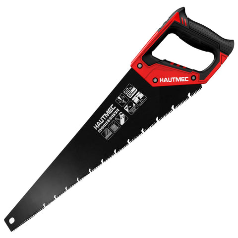 Aggressive 22 Inch Hand Saw With Chip Removal Design For Clean Cuts Heavy Duty Wood Saw With 9 TPI Triple Ground Teeth Rust Proof Low Friction Blade And Labor Saving Ergonomic Handle For Quick Effortless Cutting