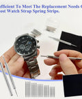 Heavy Duty Watch Band Pins Kit With 20 Spring Bars And Cleaning Cloth Pro Grade Replacement Pins And Link Removal Tool