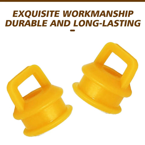 Durable Transmission Shifter Linkage Cable Bushing Repair Kit showing two orange heat-resistant bushings.