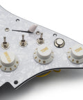SSH Coil Split Pickguard With Two Mini Humbuckers And One Four Coil Bridge Pickup High Output Loaded Prewired Scratchplate close-up