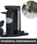 Badass Build Heavy Duty Air Hydraulic Toe Jack Lift Machine with heat treated steel for 2.5 ton lifts at garage projects.