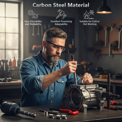 Man using 15 Piece Helicoil Thread Repair Kit M14x1.5 Female Thread Inserts Accessory Set on metal part, carbon steel workshop
