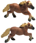 Miniature Prancing Pony figurines from the Flower Princess Palace Terrarium Starter Kit With Jewelweed And Princess Flowers Includes Prancing Pony Royal Gems And All Supplies To Grow A Cute Mini Garden In A Week Totally Fun DIY Plant Project For Kids