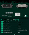 Front Semi Metal Brake Pads Kit And Rear Ceramic Pads 8 Pieces For Nissan Altima 2013-2025 All Models With Manual Parking Brake