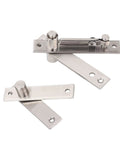 Stainless Steel Pivot Hinge 300 Lbs Load Bearing Concealed Door Hinge for Wooden and Aluminum Doors 2 Pack on white background