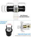 Top Tier Smart Fingerprint Door Lock With Dead Simple Biometric Entry For Heavy Duty Wood Or Metal Frames Featuring Slick Ic Card Backup Smartphone App Access And No Hassle Code dimensions and installation guide.