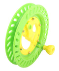 Heavy Duty Fishing Kite Line Spool 22cm ABS Plastic Winding Reel Holder in green and yellow for outdoor use.