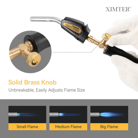 Heavy Duty Propane Torch With 3.6 Foot Hose Pro Grade Trigger Start Adjustable Swirl Flame And Brass CGA600 Connection flame control