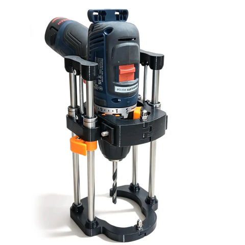 Heavy Duty Portable Drill Press Station Compatible With Bosch Gsr 12v-35 Fc Hand Drill with precision depth stop and alignment base.
