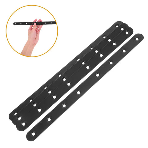 Rugged Stainless Steel Mending Plates For Wood Furniture And Cabinets Repair, Heavy Duty Brace Brackets, 4 Pack, 11.53 Inch shown
