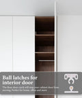 12 Pack Plastic Door Ball Catch Latches for Cabinets Closets Drawers Keeps Doors Snug and Secure with Simple Practical Design image