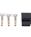 100 Sets ABS RC Plane JR Connector Kit With Female And Male Plug Housing Crimp Terminals For Electronic Equipment And RC Aircraft Models Heavy Duty Brass Gold Contacts For Easy Wiring And Quick Setup - black plug housing and terminals