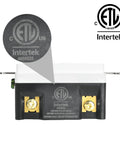 Rock Solid 20 Amp GFCI Outlets With LED Indicator And Matching Wall Plates Ultra Slim Non Tamper Resistant GFI Duplex Receptacles showing ETL certification.