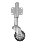 Heavy Duty Gate Support Caster Wheel With Spring Shock Absorption System For Yard Gates, 3 Inch Plate Caster, steel construction