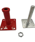 Heavy Duty Floor Jacks Adjustable Screw Post Basement Support Poles For House Foundation Leveling Galvanized Steel components including red post and nut.