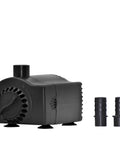 Black 155 GPH Fountain Pump With Low Water Shutoff And Auto Shutoff To Prevent Burnout For Small Fountains And Hydroponics, 3 Feet Pumping Height
