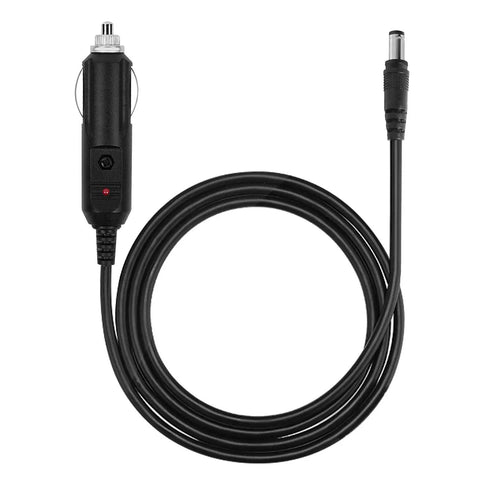 Heavy Duty 12V Car Adapter For Back Massage Seat Cushion Cigarette Lighter Jack Charger with coiled cable design.