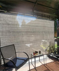 90 Percent UV Blocking Sun Shade Cloth 10x15 Feet With D Rings For Pergola Garden Patio Deck Backyard Gray in use