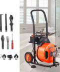 Heavy Duty Drain Snake Auger Drill Attachments 10 Pack with roto rooter machine for stubborn clogs in home plumbing.