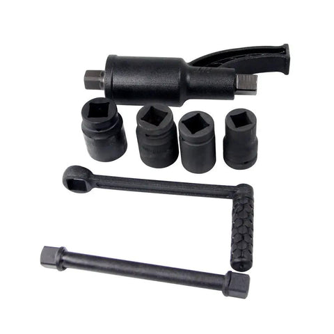 Torque Multiplier Set Wrench Lug Nut Remover Labor Saving Heavy Duty Tire Tool For Easy Lug Nut Removal And Installation shown in metal alloy.