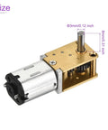 6V Micro DC Gear Motor With Metal Gearbox For RC Cars And DIY Robots, 68 RPM, 1:118 Reduction, 3mm Shaft, 8mm Output, 0.62 Torque