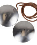 Steel Besagews Pair Pauldrons Armor For Medieval Reenactment And LARP Realistic Look And Feel 4.1 Inch Diameter with laces