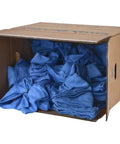 Virgin Surgical Lint Free Blue Cotton Huck Towels 5 Lb Box 16 By 25 Inch Absorbent Soft For Oil And Grease Wet Jobs Waxing