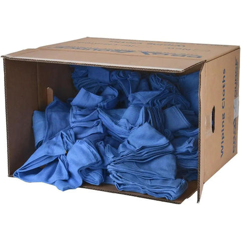 Virgin Surgical Lint Free Blue Cotton Huck Towels 5 Lb Box 16 By 25 Inch Absorbent Soft For Oil And Grease Wet Jobs Waxing