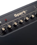 Control panel of Spark 40-Watt Combo Practice Amp For Electric Guitar, Bass, And Acoustic With Mobile App, showing dials and settings.