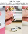 Heavy Duty Scoring Wheel Combo Pack Featuring Single And Double Quickswitch Tips A Straight Up Game Changer For Maker 4 3 Machines, showing tool tip change.