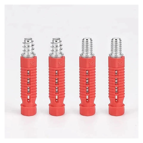Nifty Hidden Cabinet Fasteners For No Fuss Furniture Building Rock Solid Zinc Alloy Expansion Bolts with red plastic casing.