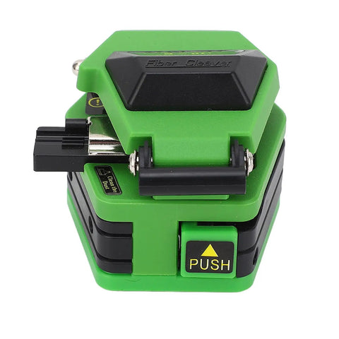Pro Grade Workhorse Fiber Cleaver With 16 Cleaving Spots And Tungsten Steel Blade For 0.25mm And 0.9mm Fiber Cables, Green Optical Cutting Tool For Precise Clean Cuts And Slippage Resistant Performance, front view
