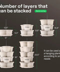Five Tier Vertical Stackable Garden Planter For Strawberries Flowers Herbs And Veggies In Ivory Finish stacking options
