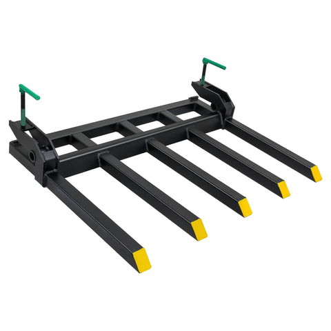 Built Tough Clamp On Debris Forks For 48 To 60 Inch Buckets Pallet Forks For Skid Steer Loader And Tractor Clamp On Forks