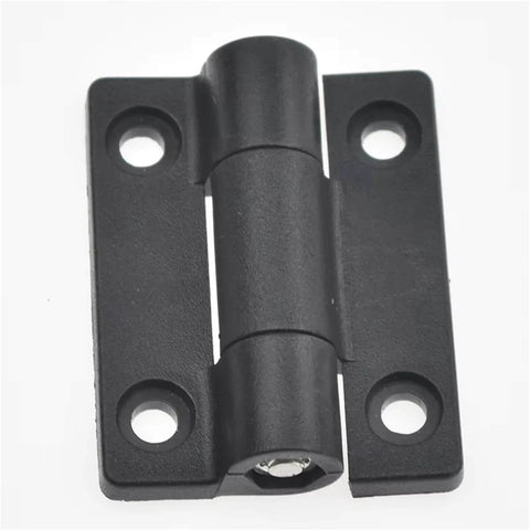 2 Pack Adjustable Torque Plastic Hinges Black Positioning Door Hinges 72x56x19mm durable cabinet and door hardware front view