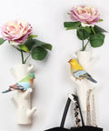 Legit Sturdy Wall Mounted Coat Rack With Heavy Duty Steel Entryway Hanger Hooks To Slickly Stash Coats Hats Keys Totes And Everyday Essentials Throughout Living Spaces with decorative flowers and birds.
