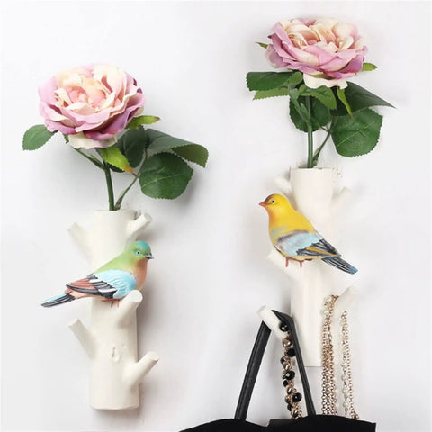 Legit Sturdy Wall Mounted Coat Rack With Heavy Duty Steel Entryway Hanger Hooks To Slickly Stash Coats Hats Keys Totes And Everyday Essentials Throughout Living Spaces with decorative flowers and birds.