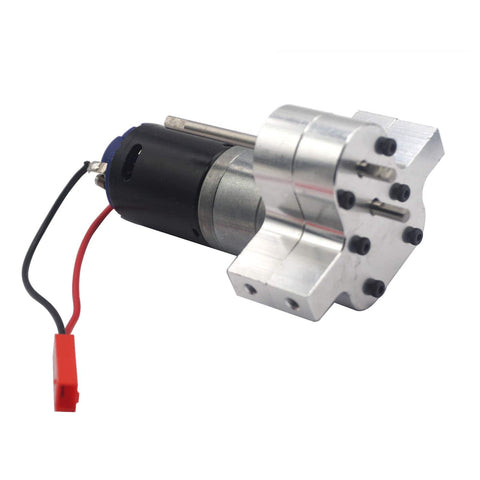 Metal RC Gearbox With 370 Brush Motor for WPL RC Car, 12V DC Upgrade, Durable Gearbox Replacement, Easy Install, High Quality Metal Construction